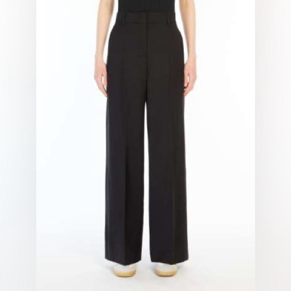 Weekend Max Mara Wool Speckled Wide Leg Palazzo Trousers Size N6 Small-Medium